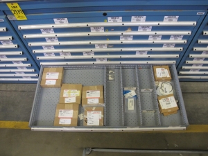 LISTA HEAVY DUTY 9-DRAWER PARTS CABINET W/ CONTENTS (W-50) LOADING & HANDLING FEE $25-